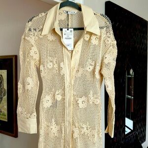 Women’s crochet long jacket